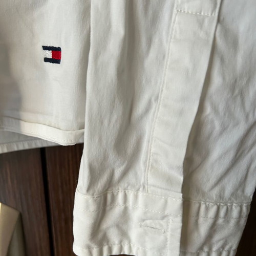 TOMMY HILFIGER, No 8 (S), women's shirt, classic, color white.