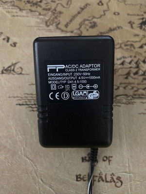 AC adaptor SIL used 4.5V 1000mA PP D41-4.5-1000