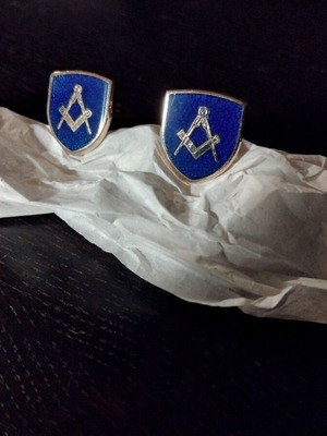 Cufflinks with Masonic symbol new