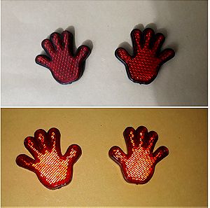 Κόκκινα αντανακλαστικά χέρια (2 τεμάχια)