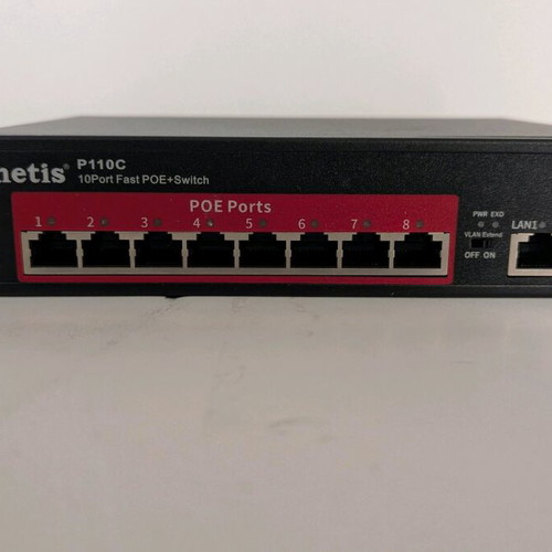 Netis P110C unmanaged L2 PoE+ switch with 10 Ethernet ports like new