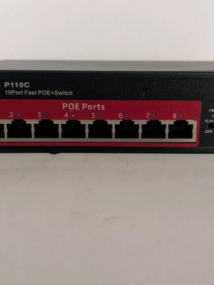 Netis P110C unmanaged L2 PoE+ switch with 10 Ethernet ports like new