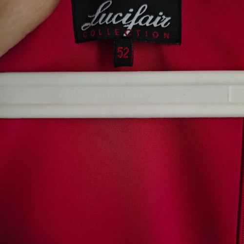 Lucifair women's dress fuchsia satin like new, slim fit