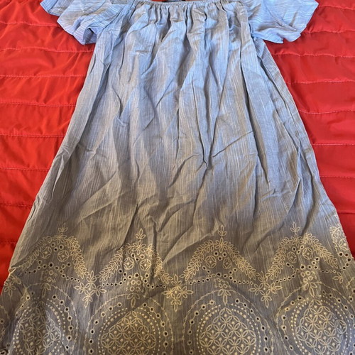 Anel summer dress like new, white and blue, size M