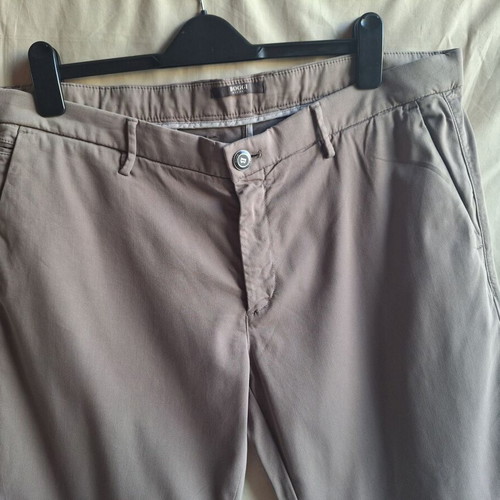 Boggi Milano Marcello XL men's chino trousers taupe cotton lyocell like new