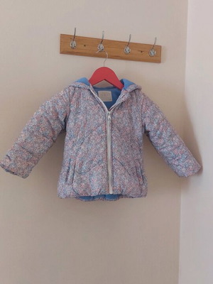 Mothercare baby jacket like new with fleece lining and floral pattern