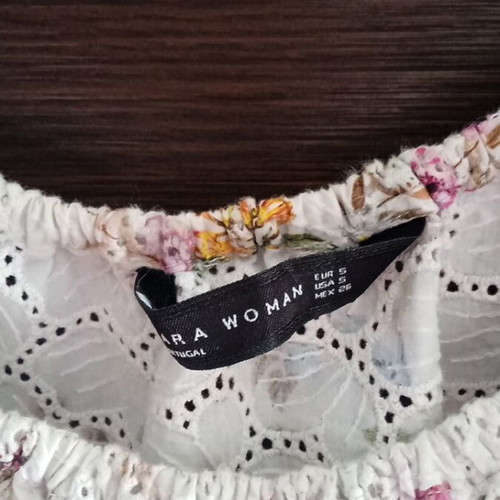 Zara floral crop top like new, multicolor, size S