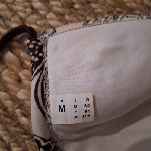 Benetton women's bikini like new, medium size, beige and brown