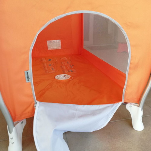 Inglesina Lodge orange playpen used, two-level