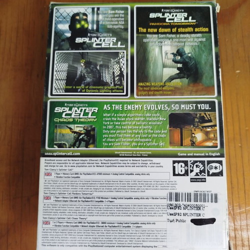 Splinter Cell Trilogy PS2 game, excellent condition