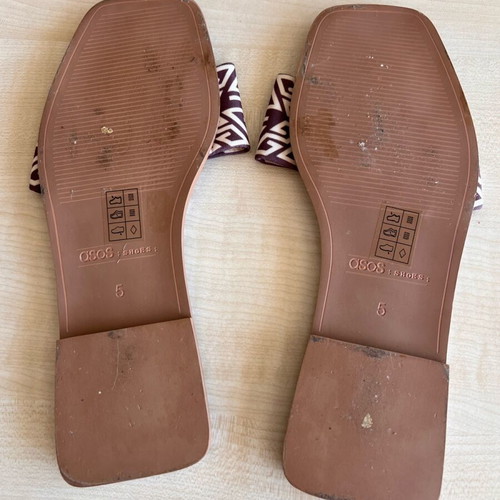 Asos sandals used No 38 with black and white geometric patterns