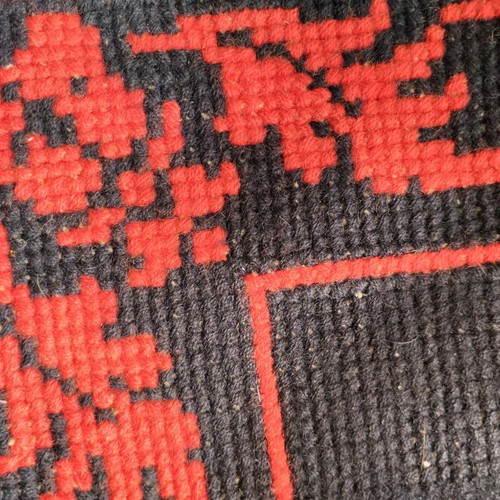Embroidered rugs used, 2 pieces 110x59 cm, cross stitch