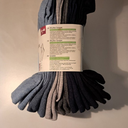 Livergy men's socks new, pack of 7, size 43-46, assorted colors