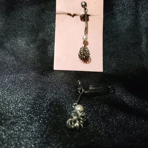 Silver hanging earrings with clip new