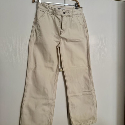 Zara white jeans size M 38, straight fit