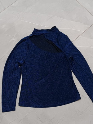 Shein blouse blue with cutout new, size XL
