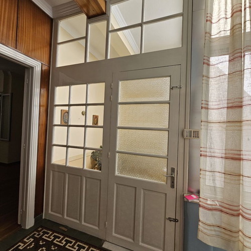 Wooden door with glass panels like new