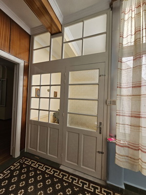 Wooden door with glass panels like new