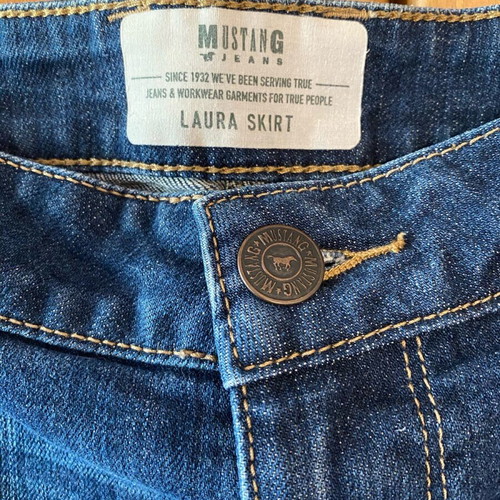 Mustang Laura denim vintage skirt blue new, size L