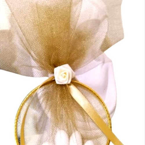 Handmade bombonieres with metal wreath made to order