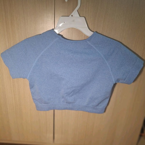 Gym Beam fitted short-sleeve top like new, turquoise, size S