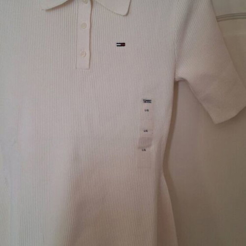 Tommy Hilfiger Jeans dress short-sleeve white new with tag