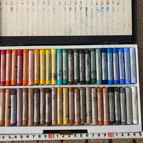 Pastels set with 50 colours, new