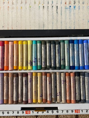 Pastels set with 50 colours, new