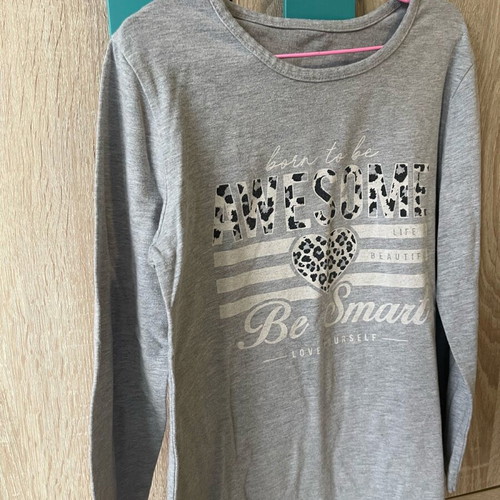 Children's shirt 8 years used, gray, size 128 cm