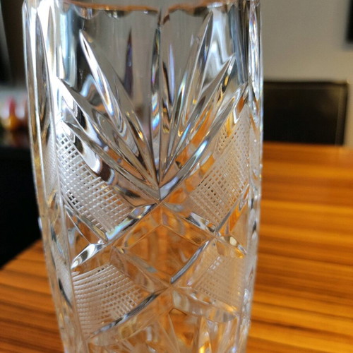 Bohemian crystal vase vintage like new