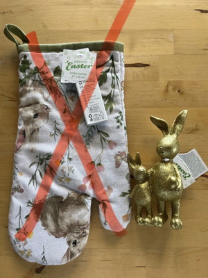 Gold decorative item with Easter theme new