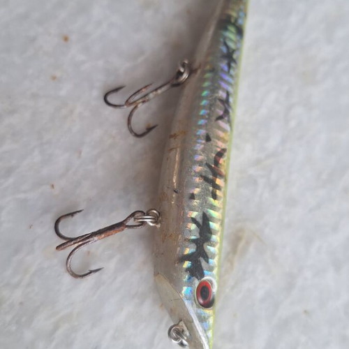 Popper fishing lure used, 12 cm, 12.5 g, surface wave design