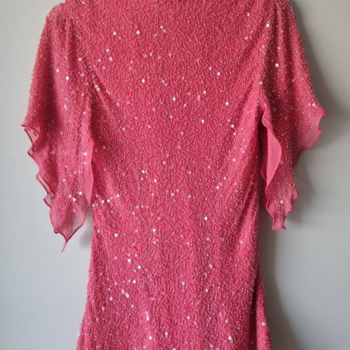 C'est Si Bon Occasion blouse like new with tulle and beads