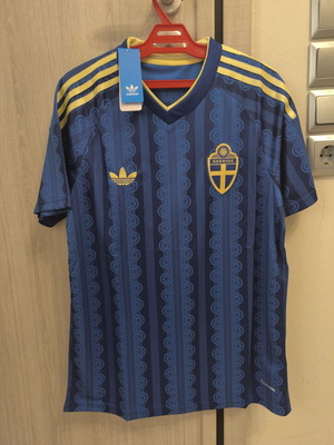 Sweden Home World Cup φανέλα μεγάλο μέγεθος καινούργιο επίσημο αντίγραφο