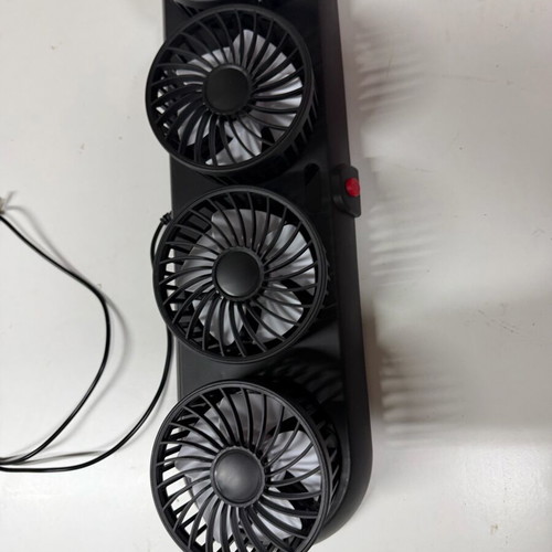 Portable fan with multiple heads used, USB powered