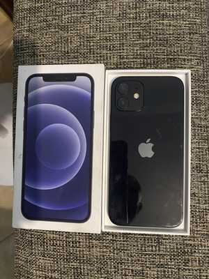 iPhone 12 with 90% genuine battery, like new, with box