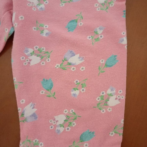 Benetton floral leggings used, pink with romantic lace, toddler size