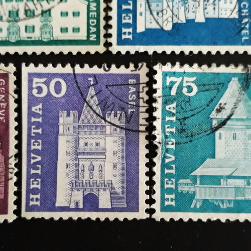 Γραμματόσημα Ελβετίας 1960, 7 τεμάχια, σε άριστη κατάσταση