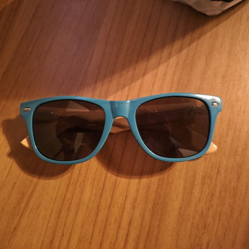 Camel collectible sunglasses used, turquoise, advertising style