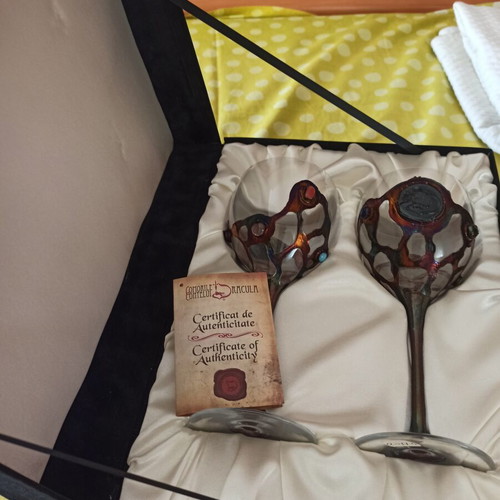 Collectible Romanian Glasses from Transylvania with Certificate and Velvet Case