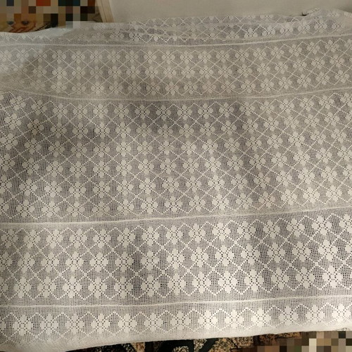 Handmade large white blanket new
