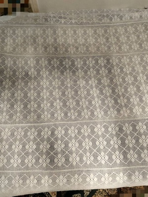 Handmade large white blanket new