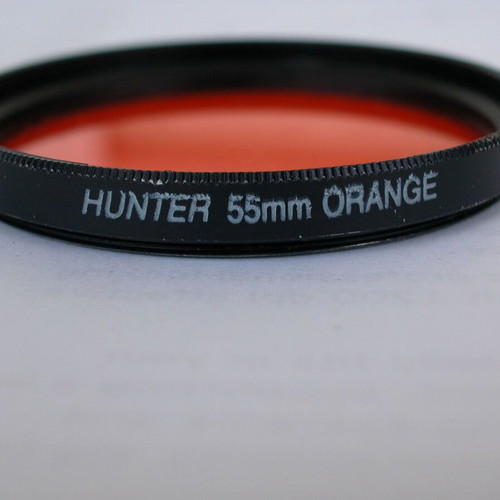 Orange filter used for 55mm lens black and white photography