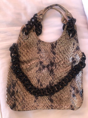 Bagatt shoulder bag used, grey-beige