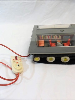 Plastic space vehicle used with electric controller from the 1970s