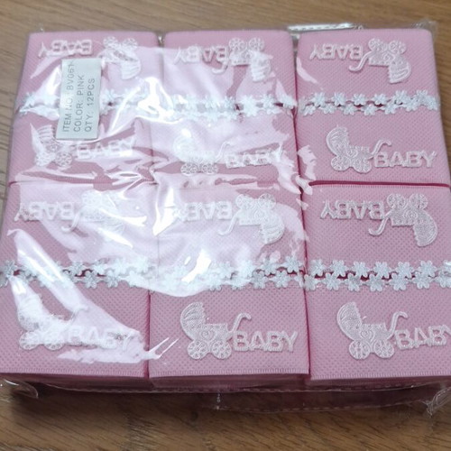 Small pink bag for girl bomboniera, pack of 70, new