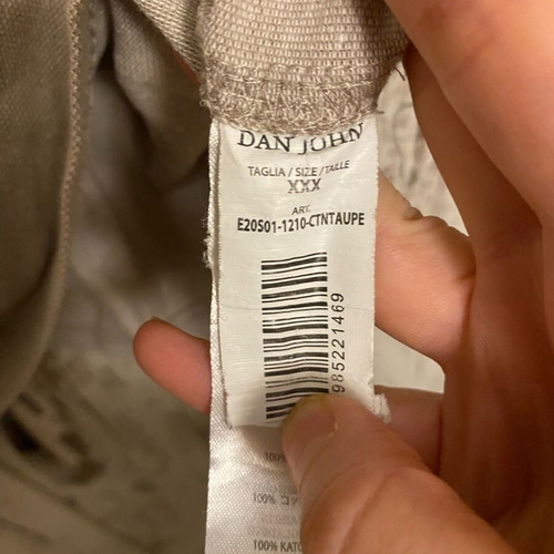 Dan John cotton polo shirt XXL in very good condition, taupe with navy details