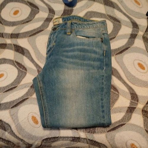 Bershka Crop Jeans new, size XL, blue, rigid fabric