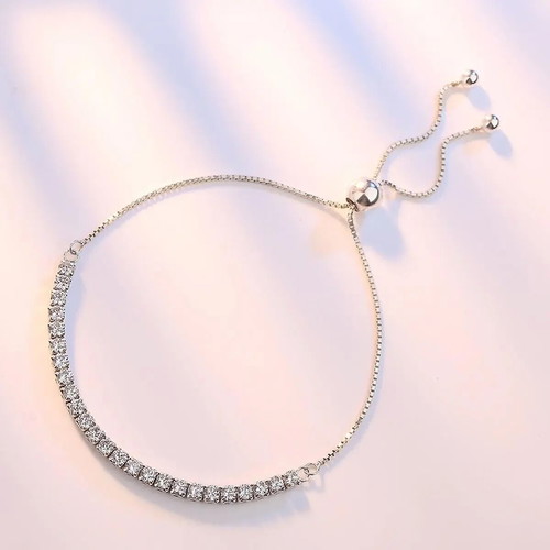 Alice Silver Bracelet, adjustable length, 925 sterling silver