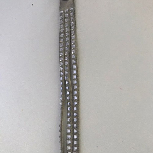 Swarovski women's suede bracelet used with shiny studs gray